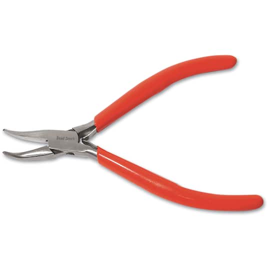 The Beadsmith&#xAE; 4.75&#x22; Red Bent Chain Nose Pliers